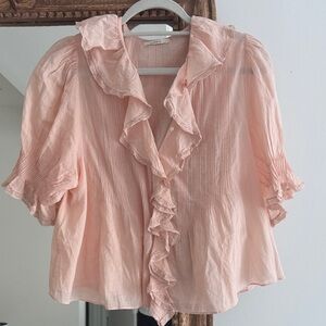 Doen pink henri top size medium
